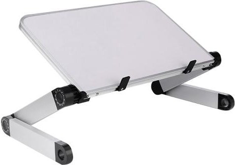 Amusedly Verstellbarer Laptop-Ständer aus Aluminium, faltbarer Notebook-Ständer in Weiß - Bild 1