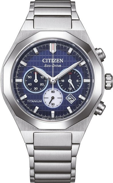 Citizen Chronograph, Solar, Titanium, Blau, 41 mm, Herren - Bild 1