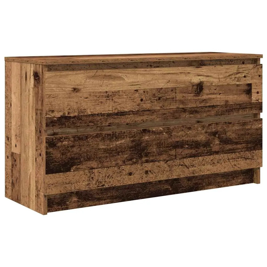 vidaXL TV-Schrank in Altholz-Optik, braun, B/T/H: 100 x 35 x 54 cm - Bild 2