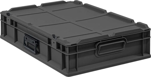 PROREGAL Eurobox Nextgen Transportbox Schwarz, H x B x T: 13,5 x 40 x 60 cm, 23 Liter - Bild 1