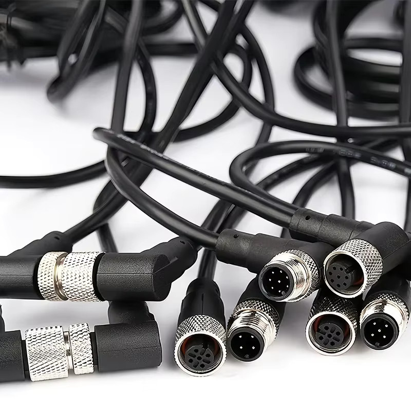 FRONCS M12 wasserdichtes Sensor-Anschlusskabel mit Stecker männlich und weiblich, 2 Meter, Farbe: Schwarz - Bild 3