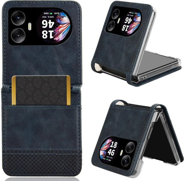 Blackview Hero 10 Flip Cover Vintage Ledertasche in Blau - Bild 1