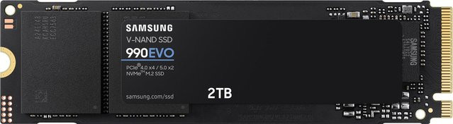 Samsung 990 EVO NVMe M.2 SSD 2TB Schwarz PCIe 5.0 x2 256-Bit-AES TCG Opal 2.0 - Bild 1