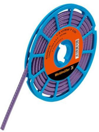 Weidmüller Kennzeichnungsring CLI C 1-3 VI/SW 7 CD in Violett mit Aufdruck 7 und Außendurchmesser-Bereich 2,5 bis 5 mm - Bild 1