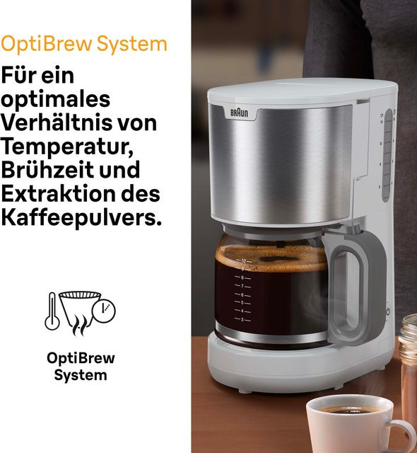 Braun KF 1500 WH Filterkaffeemaschine Weiß für 10 Tassen - Bild 2
