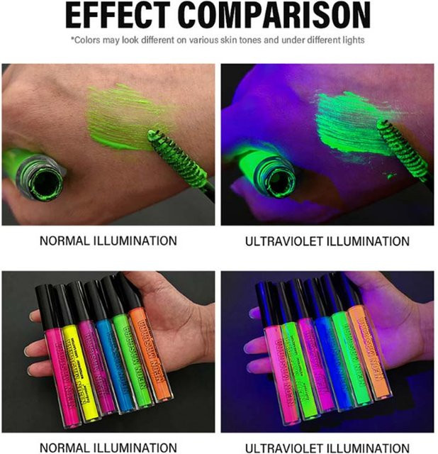 kzlet Neon-Mascara, Wasserfest, Rosa Grün Blau - Bild 1
