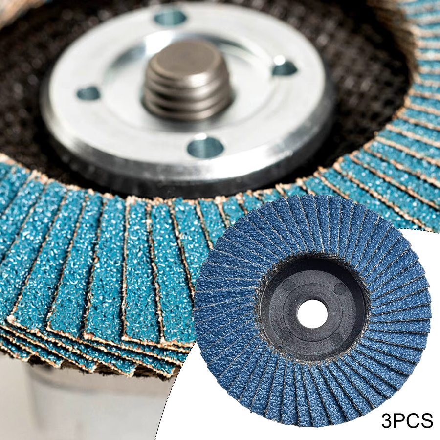 Vibratite Flap Discs Schleifscheiben 3er-Set, Blau, Durchmesser: 75 mm, Bohrung: 10 mm - Bild 3