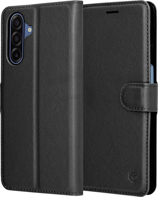 Techsuit Leder-Folio Hülle für Samsung Galaxy A17 4G / A17 5G in Schwarz - Bild 1