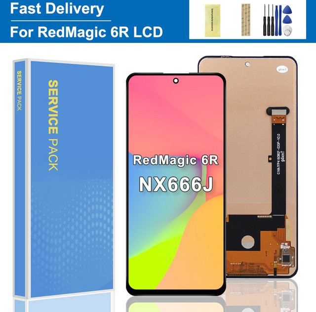 ZTE Nubia Red Magic 6R NX666J TFT LCD Touch Screen Digitizer Ersatzdisplay in Schwarz - Bild 1