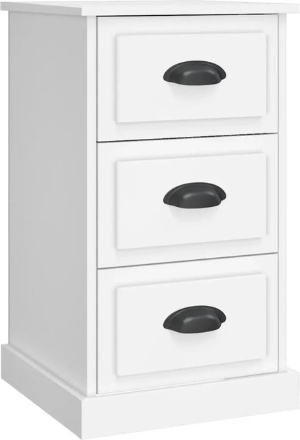 vidaXL Nachttisch Weiß aus Holzwerkstoff B/T/H: 39 x 39 x 67 cm - Bild 1
