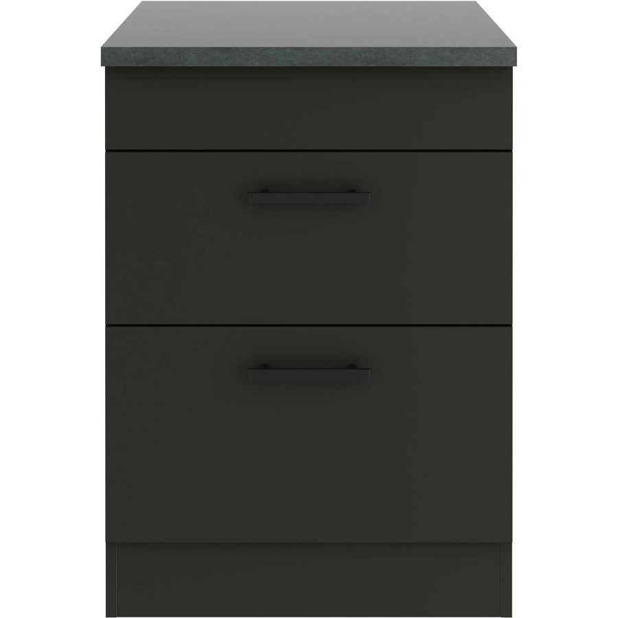 OPTIFIT Madrid420 Küchen-Unterschrank in Anthrazit Matt mit modernem Design und melaminbeschichteter Qualitätsspanplatte, Breite: 60 cm - Bild 2