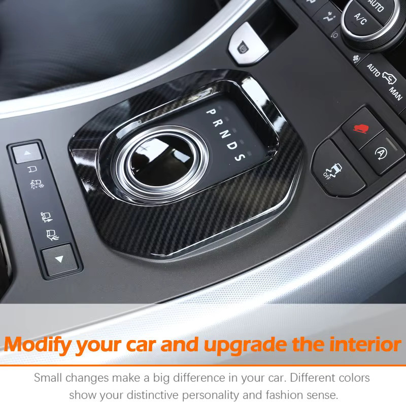 Suetlcoity Carbon Faser Center Konsole Getriebe Shift Panel Rahmen Abdeckung für Land Rover Range Rover Evoque 2014-2017 in Schwarz - Bild 5