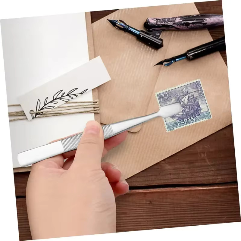 ZWICKE Präzisionspinzette aus Edelstahl in Silber für Philatelie und Handwerk - Bild 3