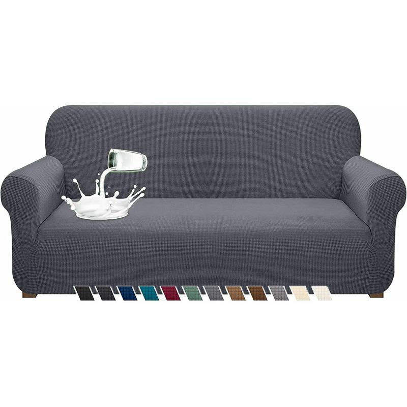 Wasserdichter und elastischer Sofakissenbezug von Super Six in Grau für 1-Sitzer Sofas, Breite: 90-130 cm - Bild 5