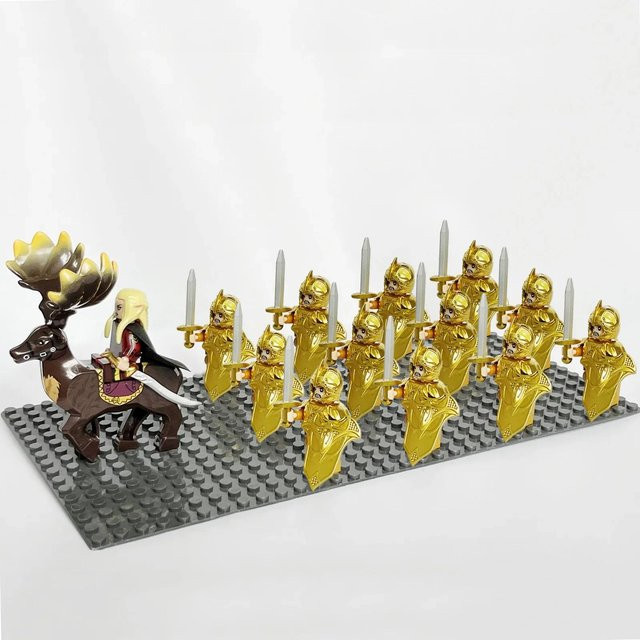 Burg Ritter Rohan Azog Orks Halbtier Menschliche Armee Elfen Wachen Römischer Soldat Minifigur Baustein Spielzeug, 13-teiliges Set, ab 14 Jahren - Bild 1