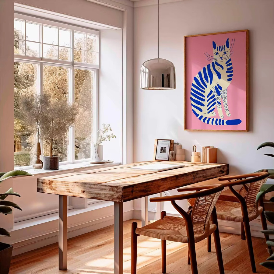 Moderne Katzen-Wandkunst SHENCHEN Pop-Art Poster aus Papier in Mehrfarbig - Bild 2