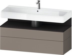 Duravit Waschtischunterschrank Qatego in Grau mit 1 Schrank und 1 Auszug, B/H/T: 119 x 59 x 47 cm - Bild 1
