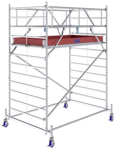 Krause FahrGerüst Rollgerüst aus Aluminium in Silber mit einer maximalen Arbeitshöhe von 4,40 m - Bild 1