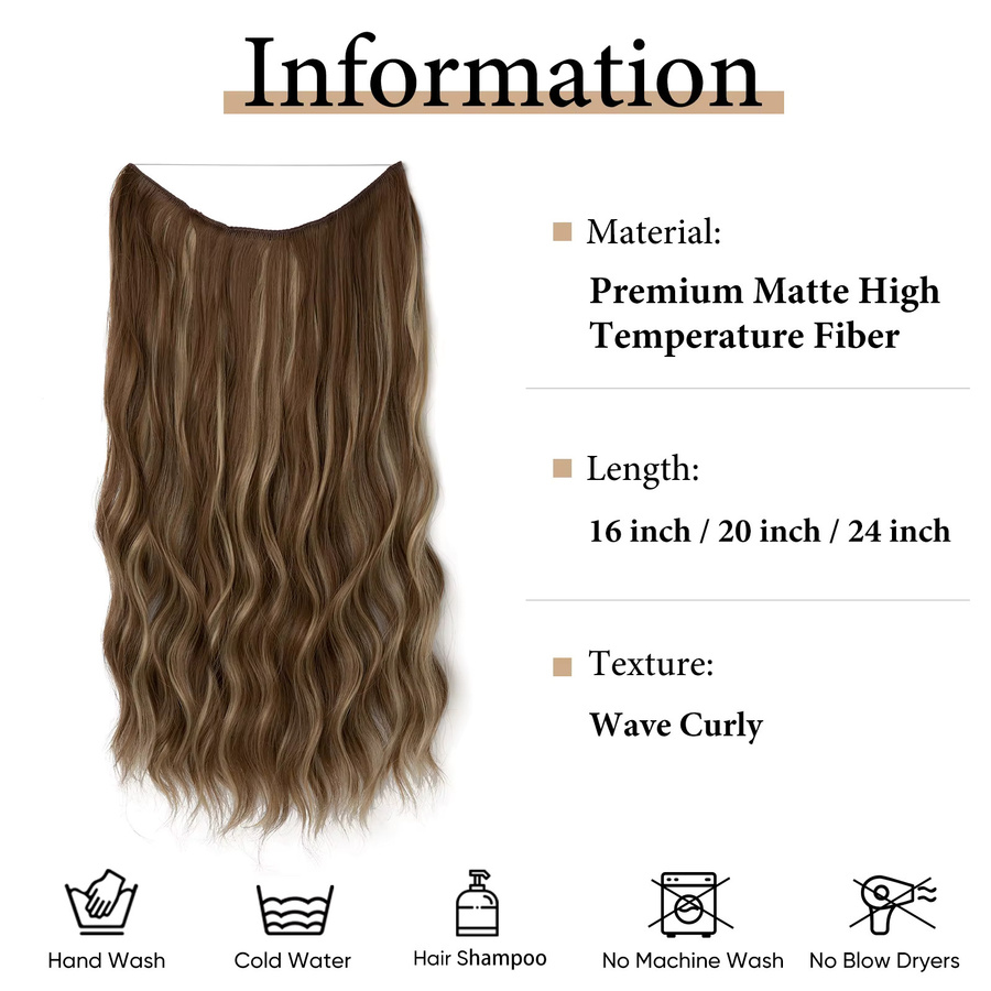 Sarla Haarteil, synthetische Welle, Ombre, blonde Haarteile für Damen - Bild 2