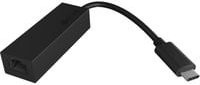ICY BOX Netzwerkadapter IB-LAN100-C3 USB-C auf RJ-45 Ethernet LAN Adapter, USB 3.2 Gen 1, Schwarz - Bild 1