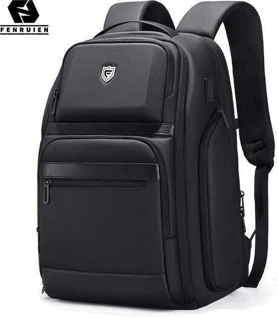 Fenruien Business Rucksack für Herren, 36L Wasserdichter Laptop Rucksack mit USB-C Anschluss, Schwarz, Passend für 17,3 Zoll Laptop - Bild 1