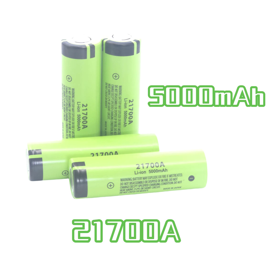 Lerp 21700A Li-Ionen-Akku 3,7V 5000mAh mit Ladegerät, Farbe: Grün - Bild 2