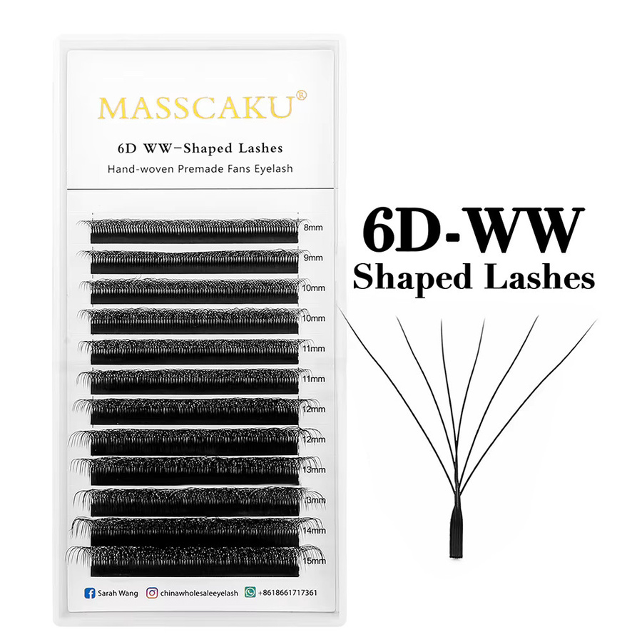 MASSCAKU W-Kleeblatt-Wimpern, 0,07 mm, Unisex - Bild 5