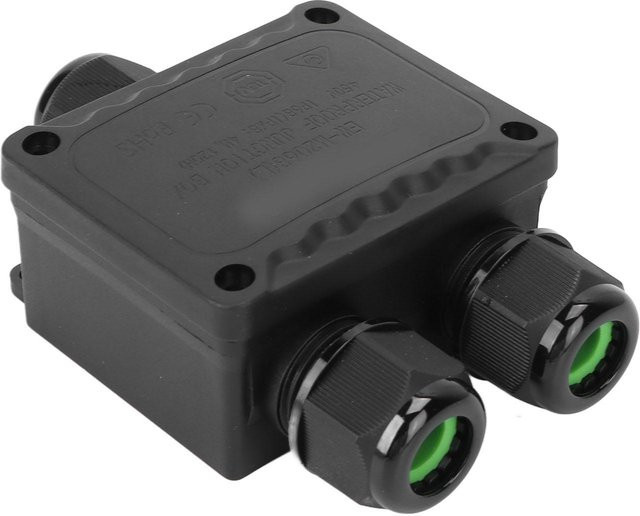 mfySpace Wasserdichte IP68-Verteilerdose für den Außenbereich, Y-förmige 3-fach Steckerleiste in Schwarz - Bild 1