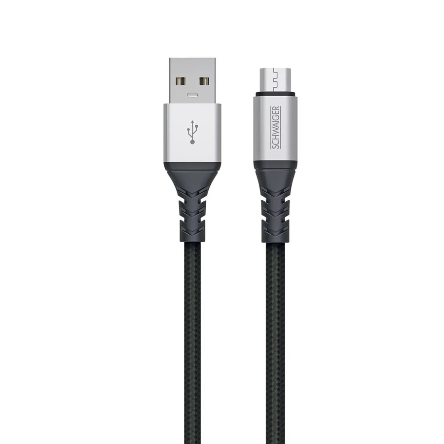 Schwaiger Type A Micro USB Sync und Ladekabel Schwarz 1,2 m - Bild 2