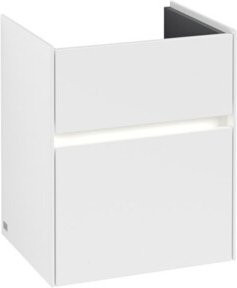Villeroy & Boch Waschtischunterschrank Collaro in Weiß, Wandhängend mit LED-Beleuchtung und Schubladen, B/H/T: 46 x 37,4 x 54,6 cm - Bild 1