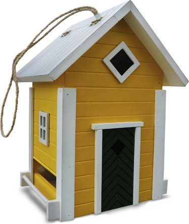 HABAU Vogelhaus Schweden aus Holz in Gelb, B/H/T: 18,5 x 25 x 16,5 cm - Bild 1