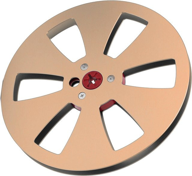 DIYelecs Leerspule aus Aluminiumlegierung für Tonbandspulen, 14,7 Zoll, 6 Löcher, Gold - Bild 1