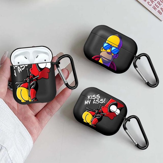 The Simpsons Kopfhörerhülle für AirPods Pro, Farbe: Schwarz - Bild 1