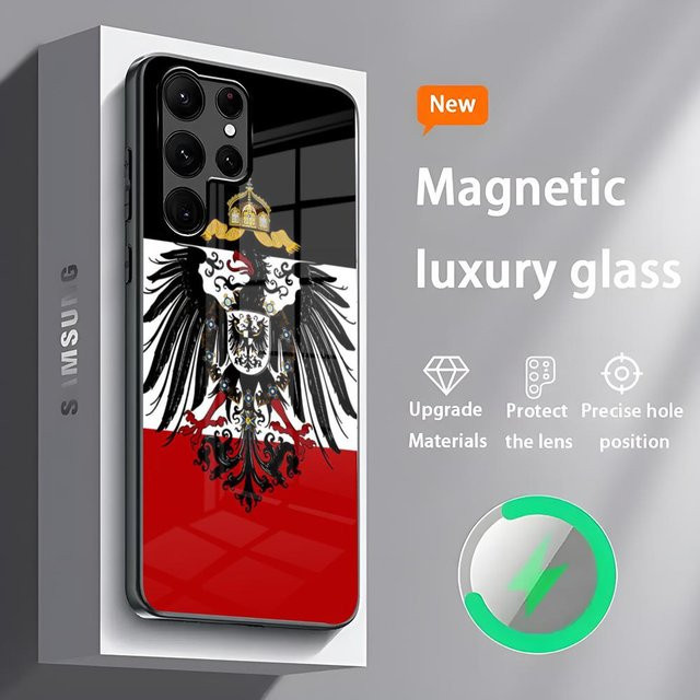 Magnetische Handyhülle mit Deutsche Flagge für Samsung Galaxy S24 Ultra S23 S22 S21 S20 Plus Note20 FE Multicolor - Bild 1