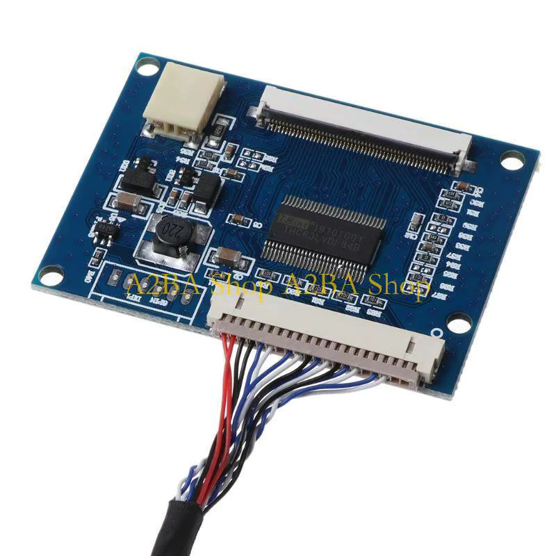A2BA 1-Kanal LVDS auf 50Pin TTL Treiberplatine mit Kabel in Blau - Bild 2