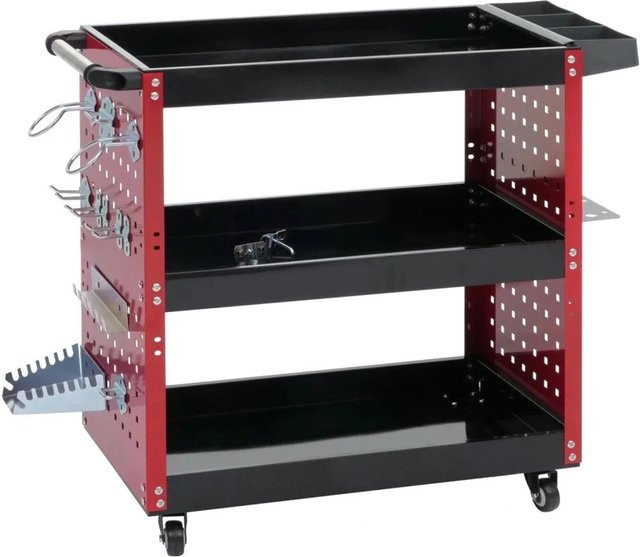 MCW Werkzeugwagen M26 aus Stahl in Rot, B/T/H: 73 x 90 x 35 cm - Bild 1