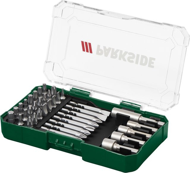 Parkside HSS-Spiralbohrer-Set, Steinbohrer-Set, Holzbohrer-Set und Bitschrauber-Set PBB 4 C2, 37-teilig - Bild 1