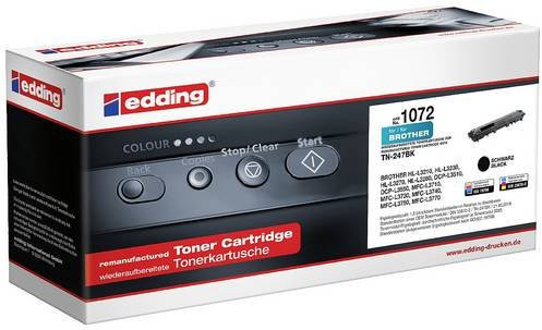 Edding Toner Kompatibel mit Brother TN-247BK Schwarz - Bild 1
