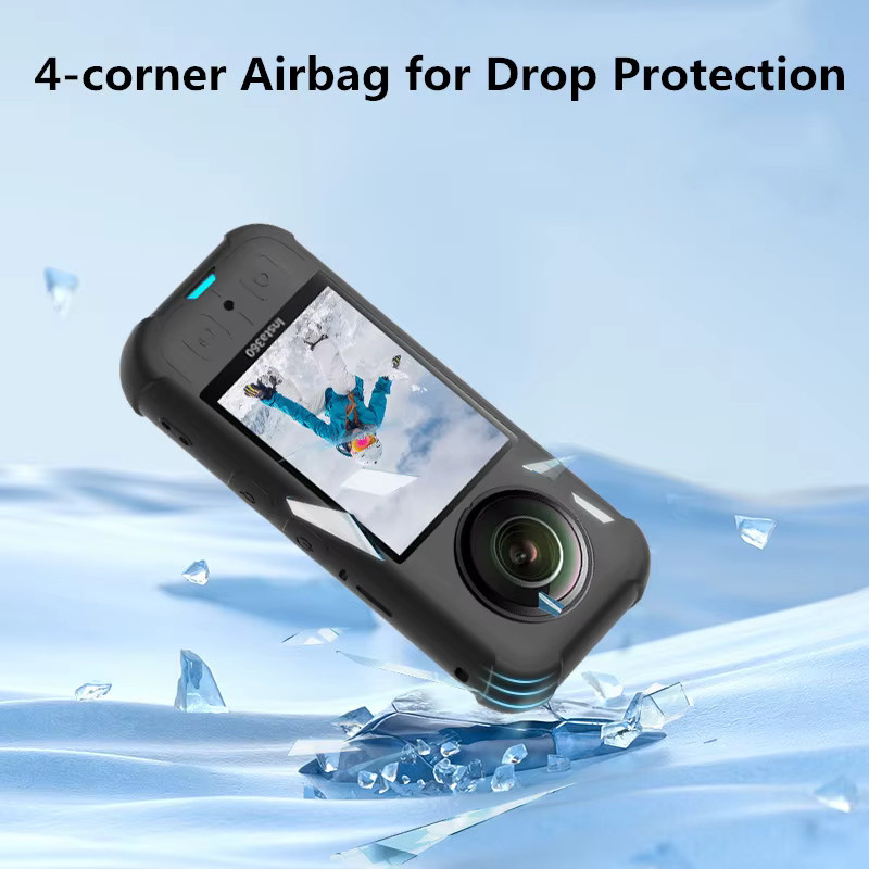 Insta360 X3 Objektivschutz-Set in Schwarz mit Objektivdeckelschutz und kratzfestem Zubehör - Bild 2