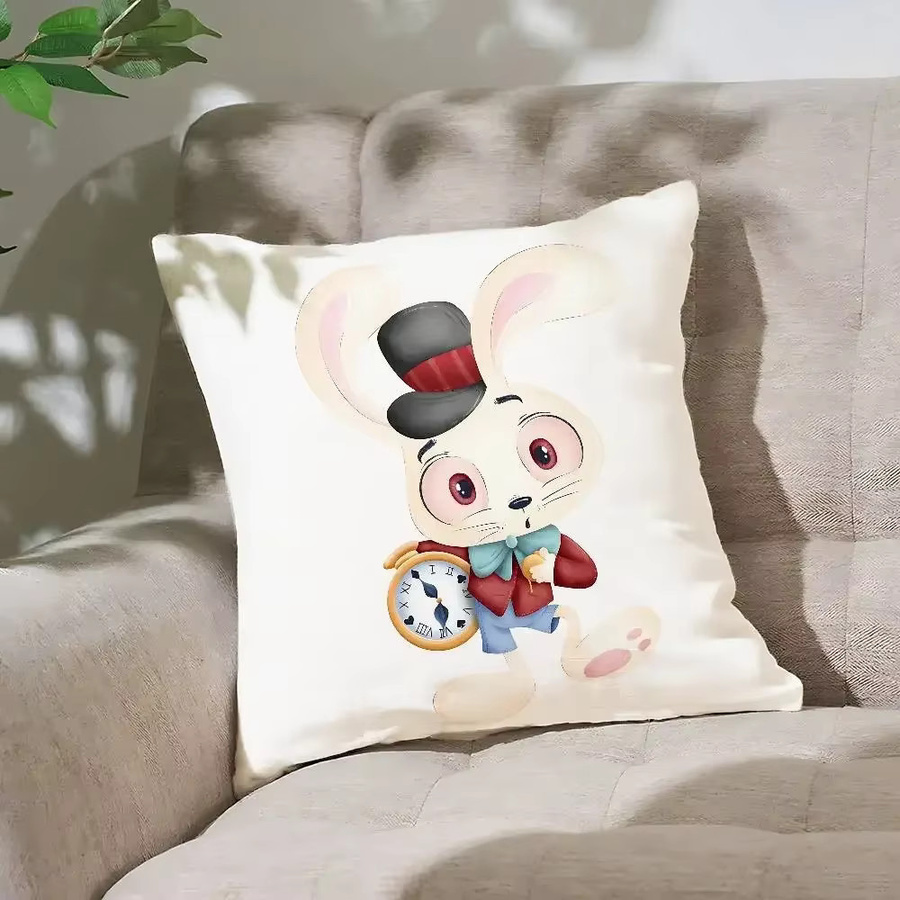 52TOYS Alice im Wunderland Kissenbezug aus Polyester mit Reißverschluss, B/B/H: 40 x 40 x 40 cm - Bild 3