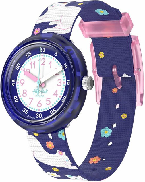 Swatch Armbanduhr, Quarz, Kunststoff, Lila, Blau, Kinder - Bild 1
