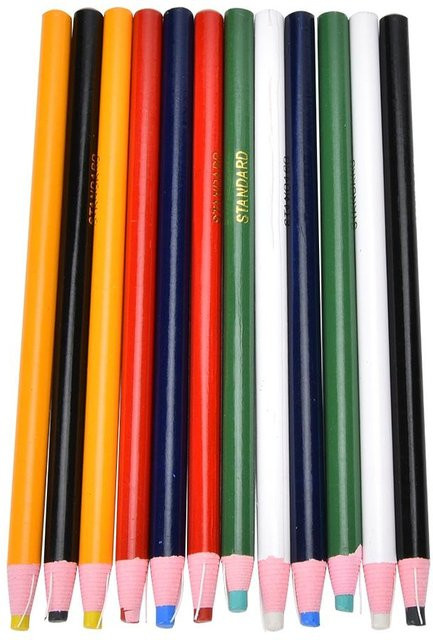 Neoglint Schneiderstift aus Wachs für Stoff und Nähen, 12 Stück, Orange - Bild 1