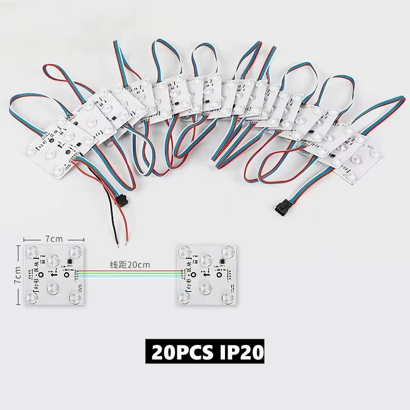 Adressierbares RGBIC LED-Modul WS2818B DC24V wasserdicht für Werbeschilder und Hintergrundbeleuchtung in Multicolour - Bild 4