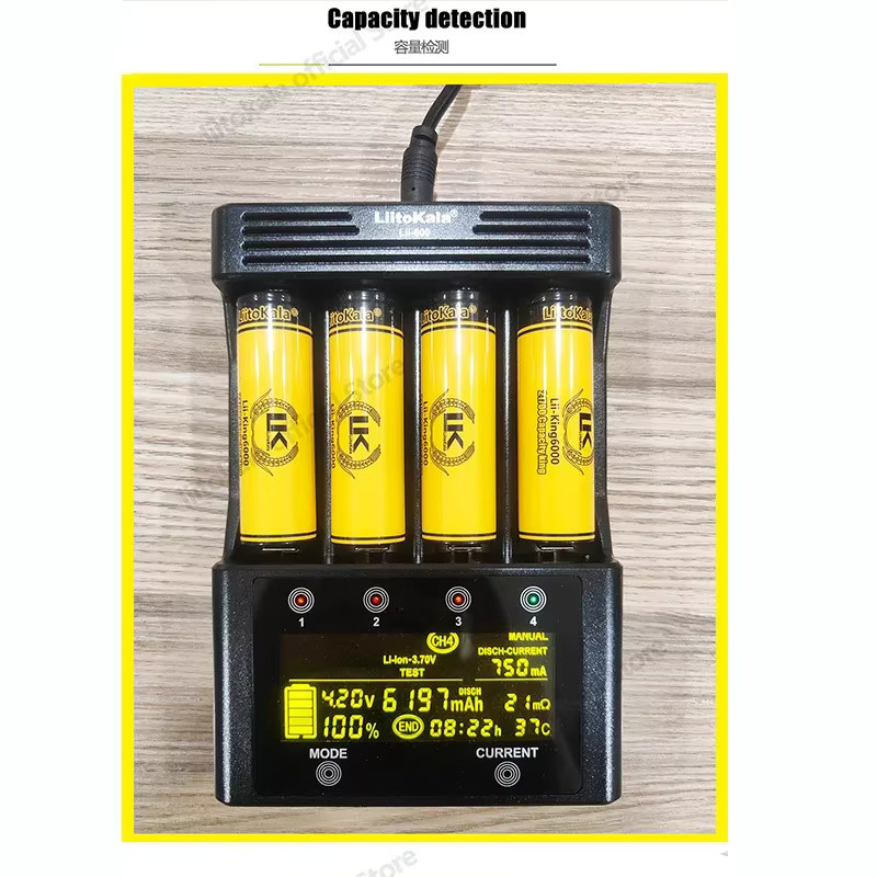 Liitokala King6000 Hochleistungs-Akku 3,7 V 6000 mAh in Gelb für Elektrowerkzeuge und Taschenlampen - Bild 4
