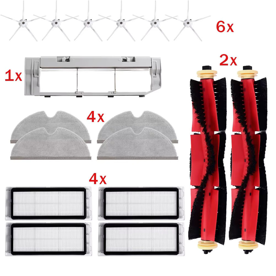 Roborock Zubehör-Set mit Mopp-Tuch, HEPA-Filter, Rollbürste und Seitenbürsten für S5, S5 Max, S6, S6 MaxV, S4 Max, E4 und E5 Saugroboter - Bild 2
