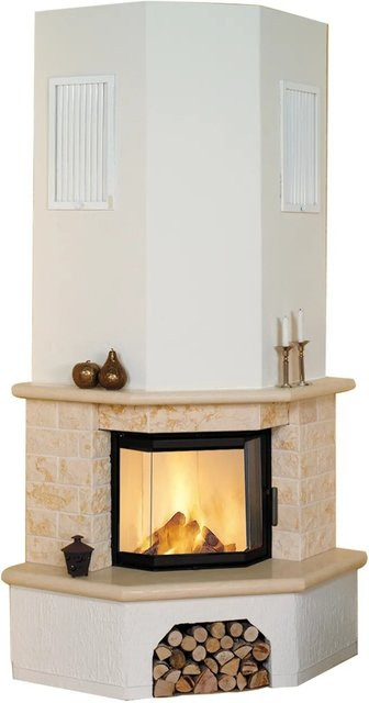 Hark Kaminofen-Bausatz Vermont mit Marmorverkleidung in Beige und Weiß, 8 kW, Energieeffizienzklasse A+ - Bild 1