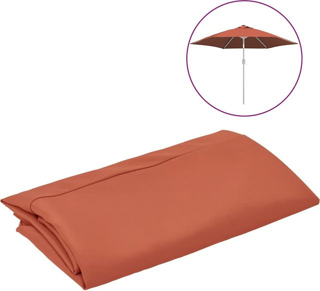 vidaXL Ersatzbezug für Sonnenschirm aus Polyester in Rot mit 300 cm Durchmesser - Bild 3