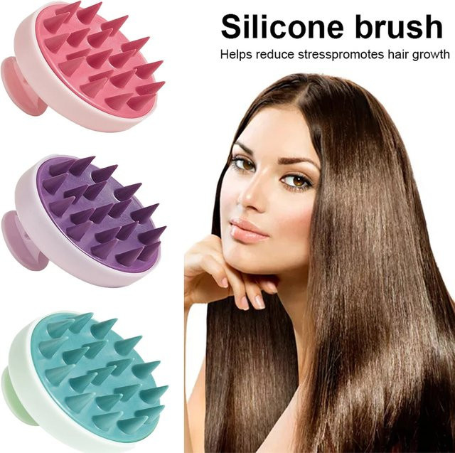 Silikon Shampoo Pinsel, Kopfhautmassage Kamm für Haare und Körper, Unisex - Bild 1