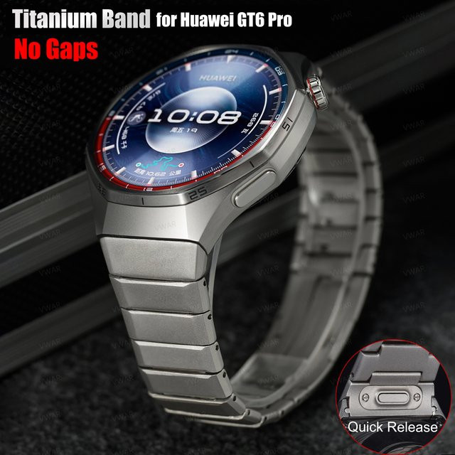 Vwar Uhrenarmband Titan, Edelstahl, Schwarz, Unisex - Bild 1