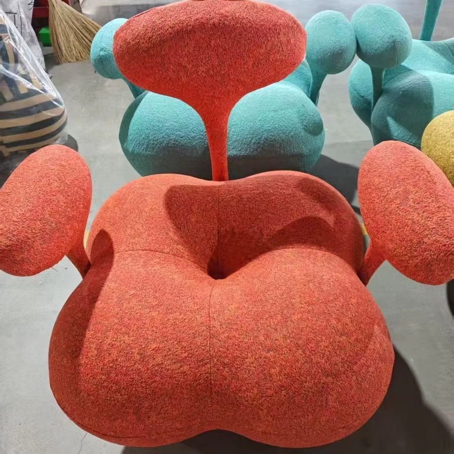 MOMO Magic Castle Ballon Sessel UOSU Lounge Sofa in Orange mit Stoffbezug im modernen nordischen Stil - Bild 2